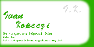 ivan kopeczi business card